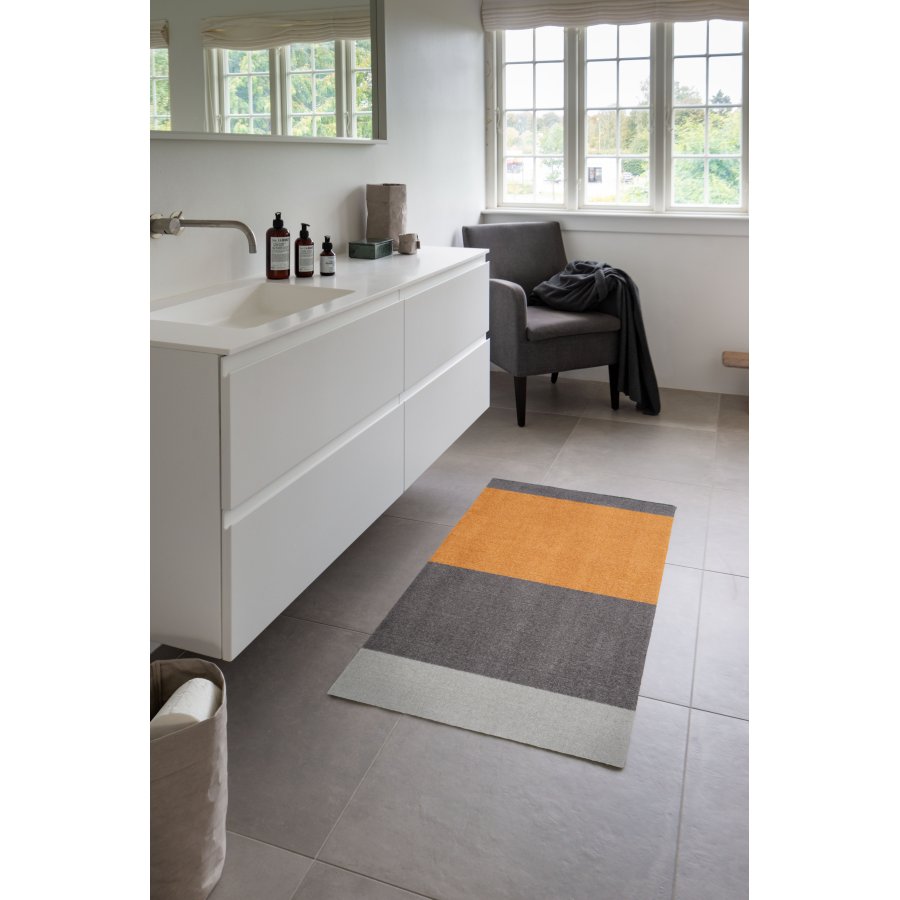 Tica Copenhagen Stripes Horizontal Matte 67x120 cm, Hellgrau/Stahlgrau/Dijon