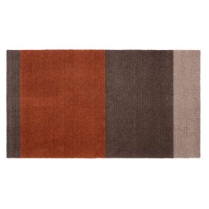 Tica Copenhagen Stripes Horisontal Gulvmåtte 67x120 cm, Sand/Brun/Terracotta