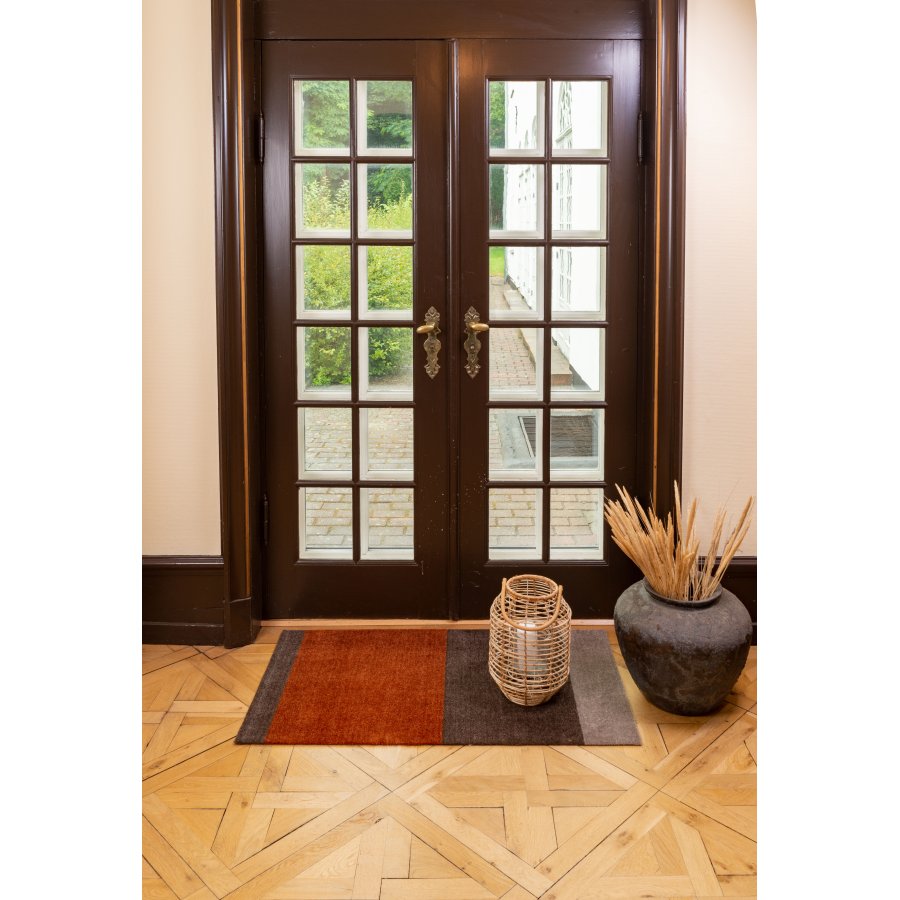 Tica Copenhagen Stripes Horizontal Matte 67x120 cm, Sand/Braun/Terracotta
