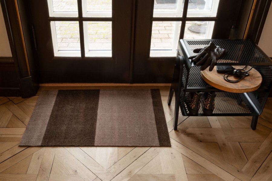 Tica Copenhagen Stripes Horisontal Gulvmtte 60x90 cm, Sand/Brun