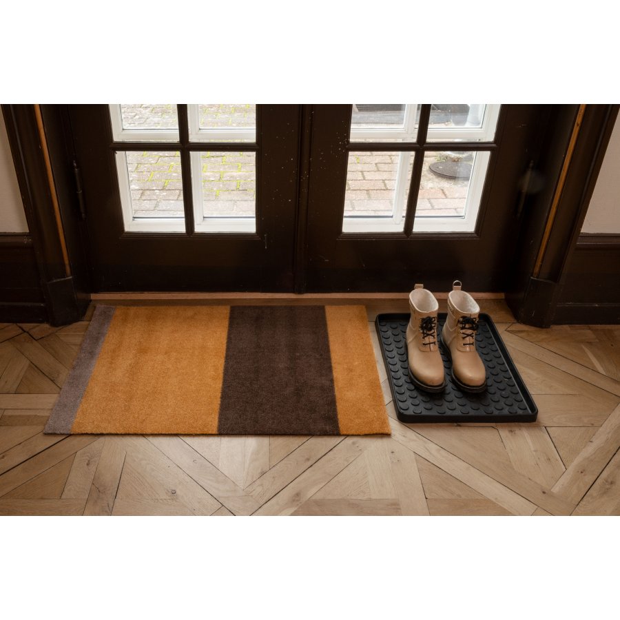 Tica Copenhagen Stripes Horisontal Gulvmtte 60x90 cm, Dijon/Sand/Brun