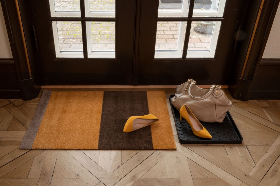 Tica Copenhagen Stripes Horisontal Gulvmtte 60x90 cm, Dijon/Sand/Brun