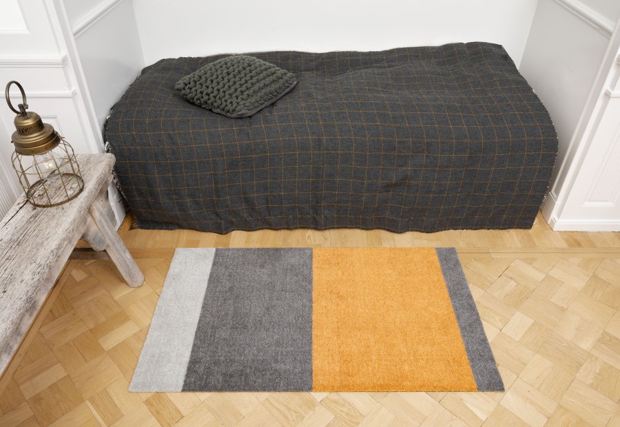Tica Copenhagen Stripes Horizontal Matte 60x90 cm, Hellgrau/Stahlgrau/Dijon