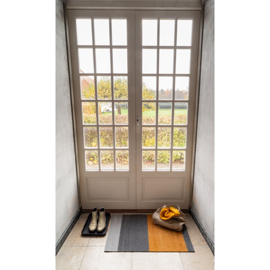 Tica Copenhagen Stripes Horizontal Matte 60x90 cm, Hellgrau/Stahlgrau/Dijon