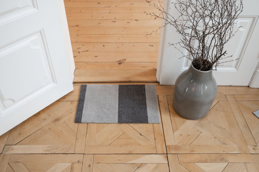 Tica Copenhagen Stripes Horizontal Matte 40x60 cm, Stahlgrau/Hellgrau