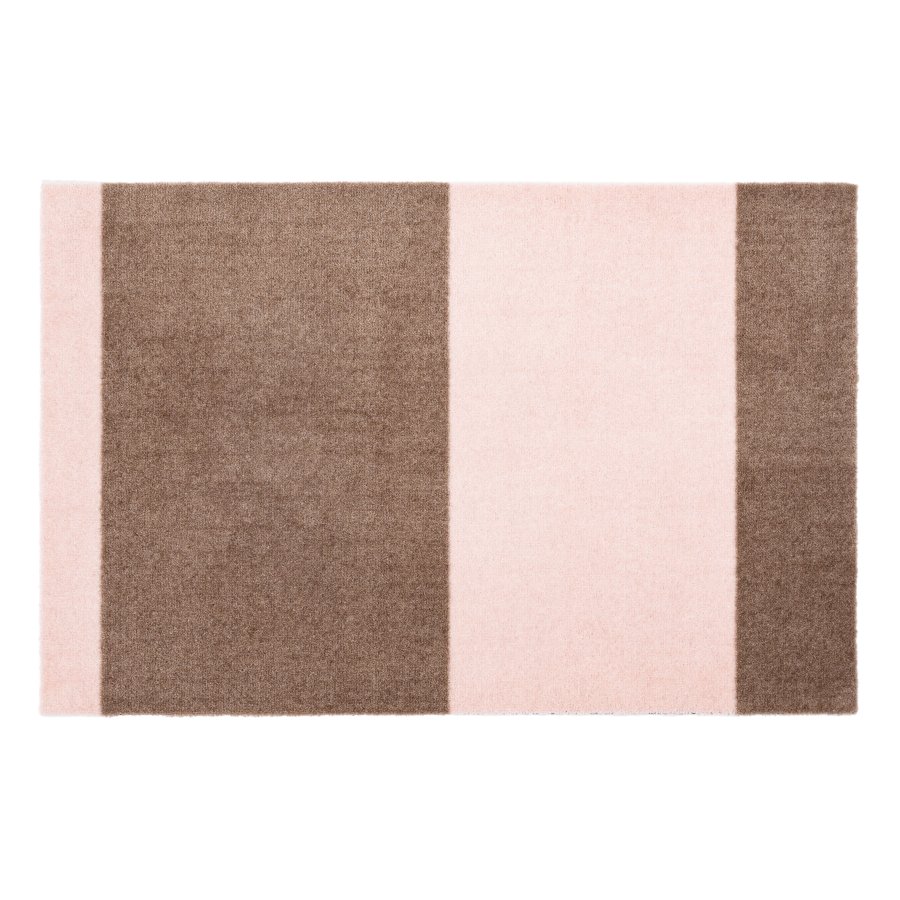 Tica Copenhagen Stripes Horisontal Gulvmtte 60x90 cm, Sand/Lyserd