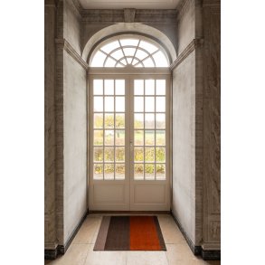 Tica Copenhagen Stripes Horisontal Gulvmåtte 60x90 cm, Sand/Brun/Terracotta