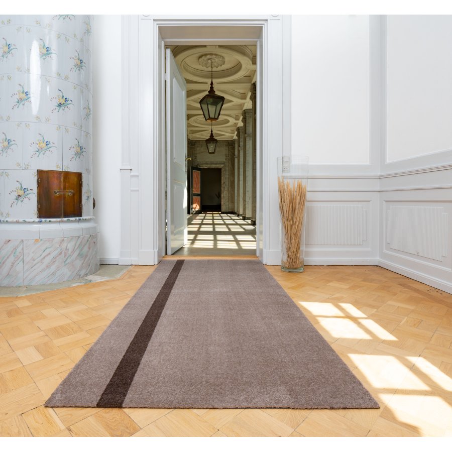 Tica Copenhagen Stripe Vertical Matte 90x200 cm, Sand/Braun