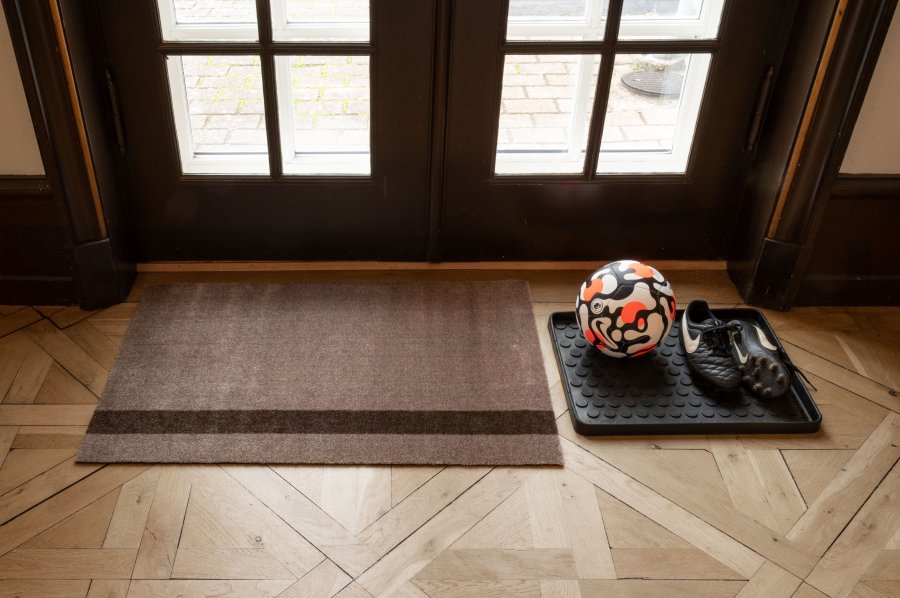 Tica Copenhagen Stripes Vertikal Gulvmtte 60x90 cm, Sand/Brun