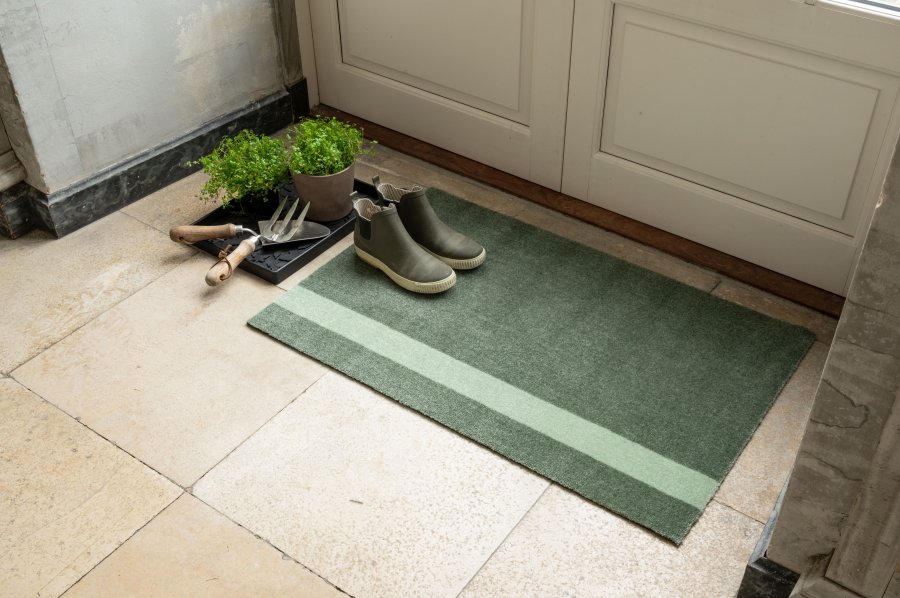Tica Copenhagen Stripes Vertikal Gulvmtte 60x90 cm, Stvetgrn/Lysgrn