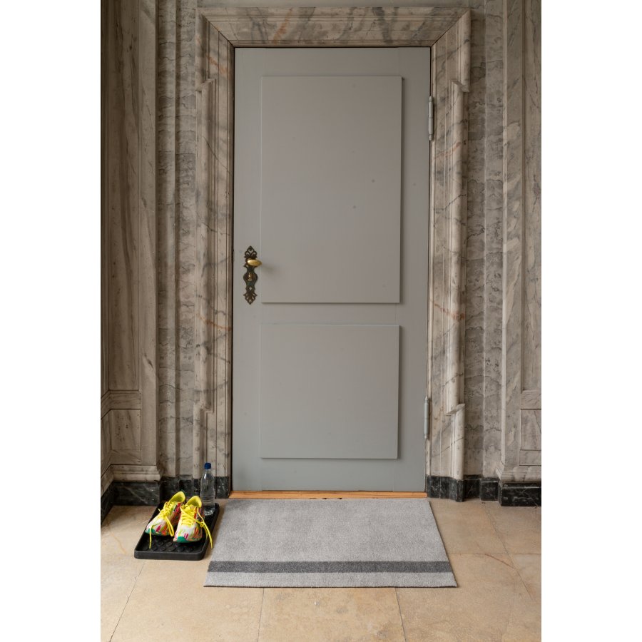 Tica Copenhagen Stripes Vertikal Gulvmtte 60x90 cm, Lysegr/Steelgrey