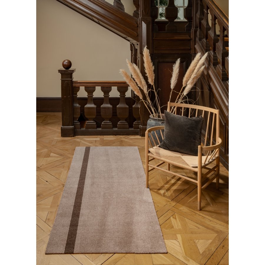 Tica Copenhagen Stripes Vertikal Gulvmtte 67x120 cm, Sand/Brun