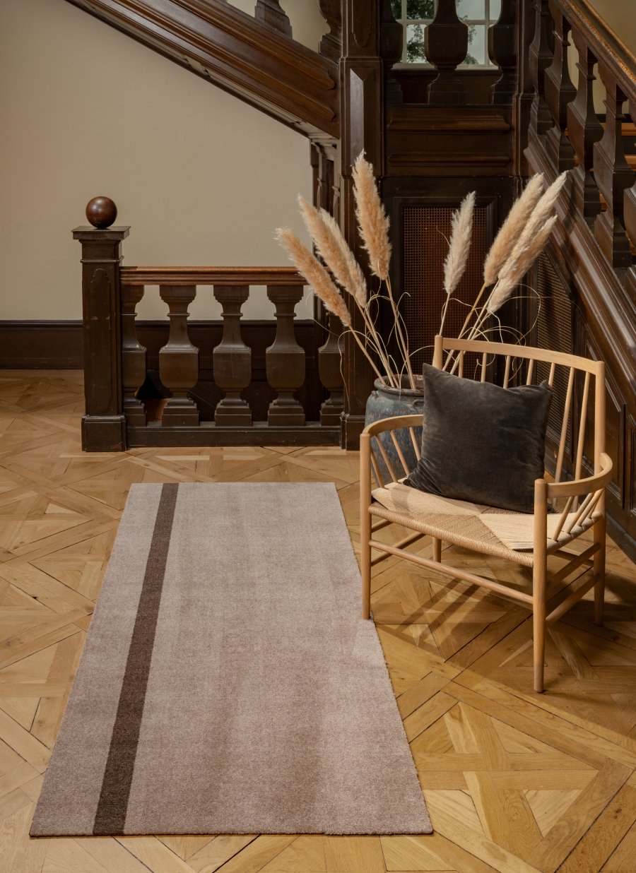 Tica Copenhagen Stripes Vertikal Gulvmtte 67x120 cm, Sand/Brun