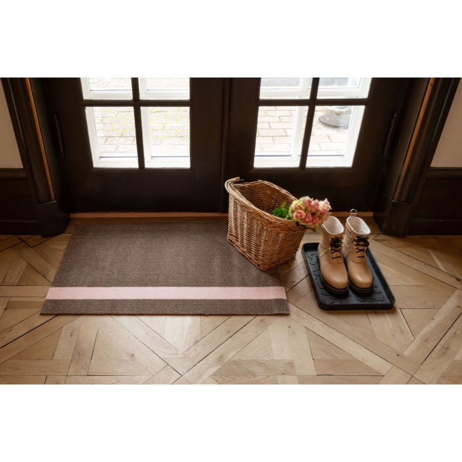 Tica Copenhagen Stripes Vertikal Gulvmtte 60x90 cm, Sand/Rose