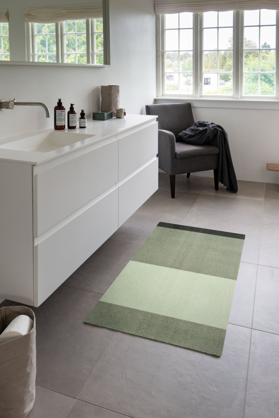 Tica Copenhagen Stripes Horisontal Gulvmtte 67x120 cm, Grn