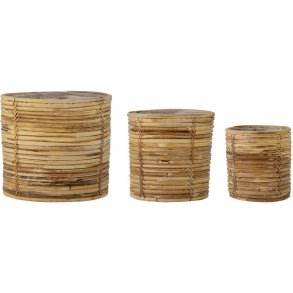 Bloomingville Linoa Blumentopf 3er Set, Rattan