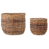 Bloomingville Lalou Urtepotteskjuler 2 stk, Rattan