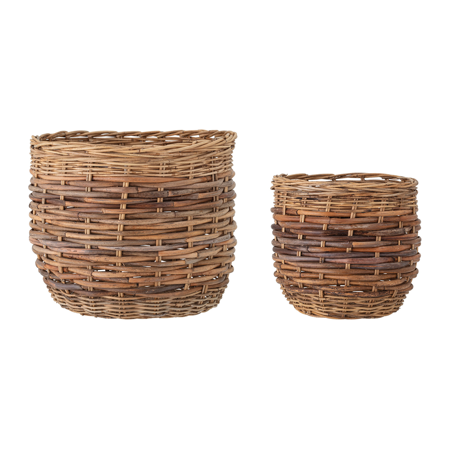 Bloomingville Lalou Urtepotteskjuler 2 stk, Rattan
