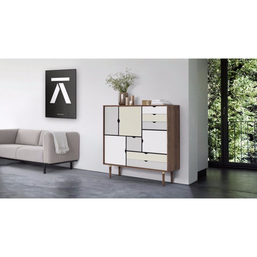Andersen Furniture S3 skab Farvede fronter, Eg sbe krop