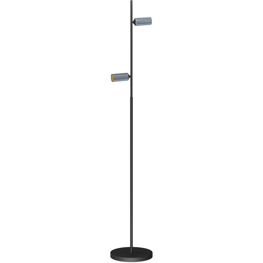 Antidark String Stehleuchte F2 LED H150 cm, Schwarz/Aluminium