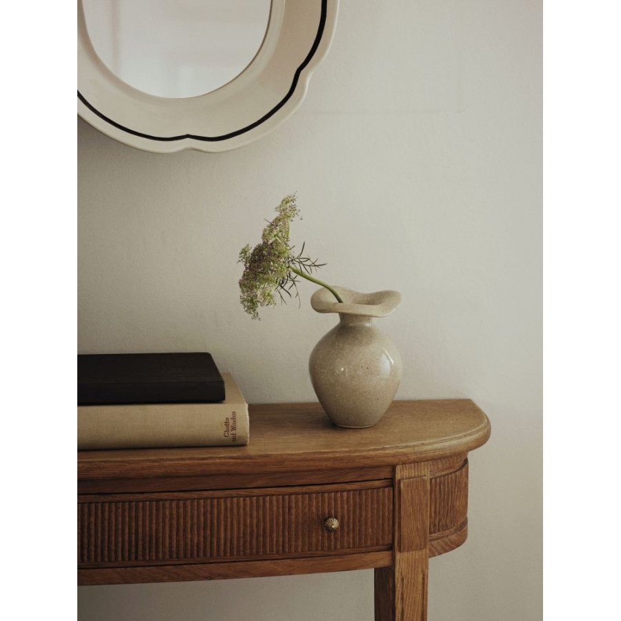 Broste Copenhagen Florentina Vase H14cm, Beige