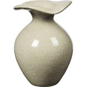 Broste Copenhagen Florentina Vase H14cm, Beige