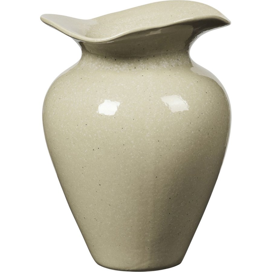 Broste Copenhagen Florentina Vase H22,5cm, Beige