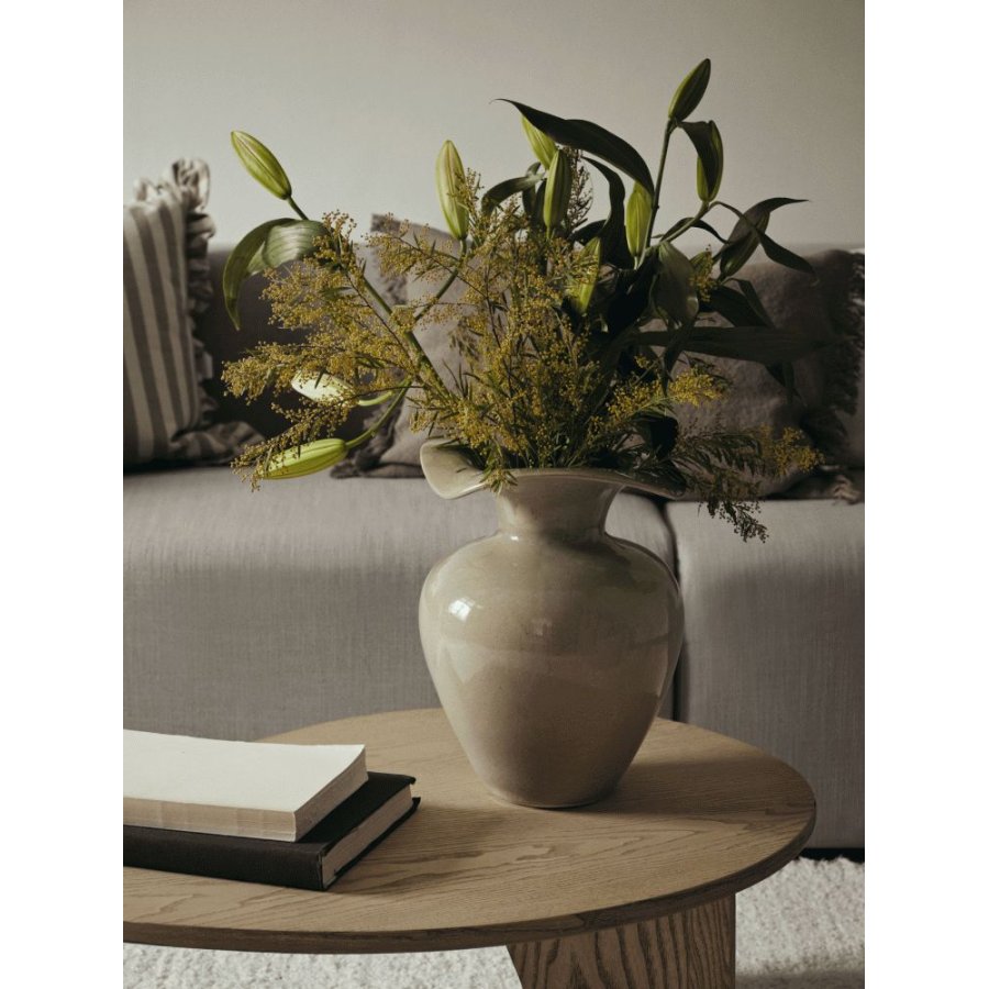 Broste Copenhagen Florentina Vase H32cm, Beige