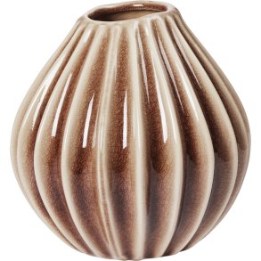 Broste Copenhagen Wide Vase H15cm, Braun