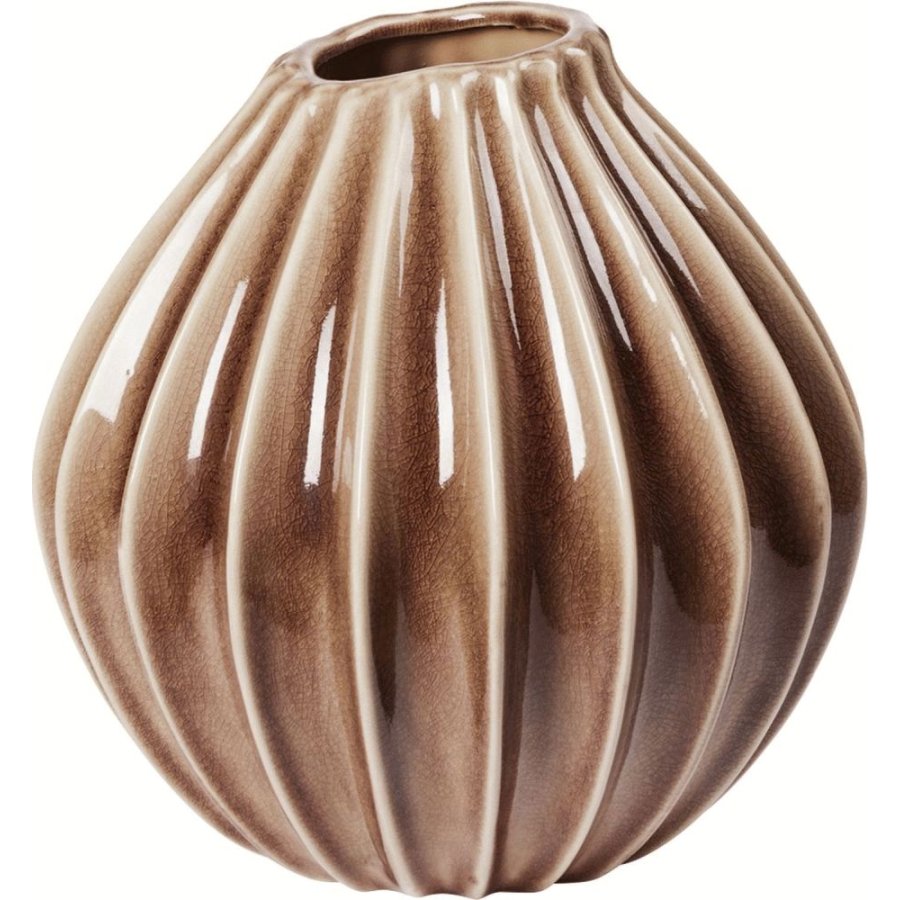 Broste Copenhagen Wide Vase H30 cm, Brun