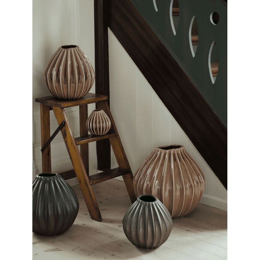 Broste Copenhagen Wide Vase H40 cm, Brun