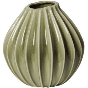 Broste Copenhagen Wide Vase H25 cm, Gr�n