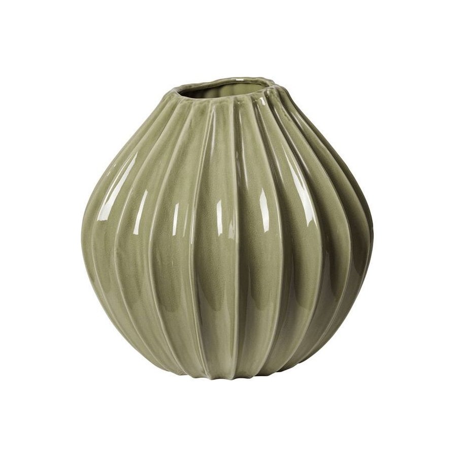 Broste Copenhagen Wide Vase H40 cm, Gr�n