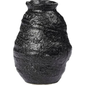 Broste Copenhagen Alma Vase H16cm, Schwarz