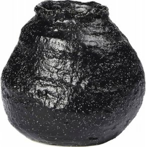 Broste Copenhagen Alma Vase H10cm, Schwarz