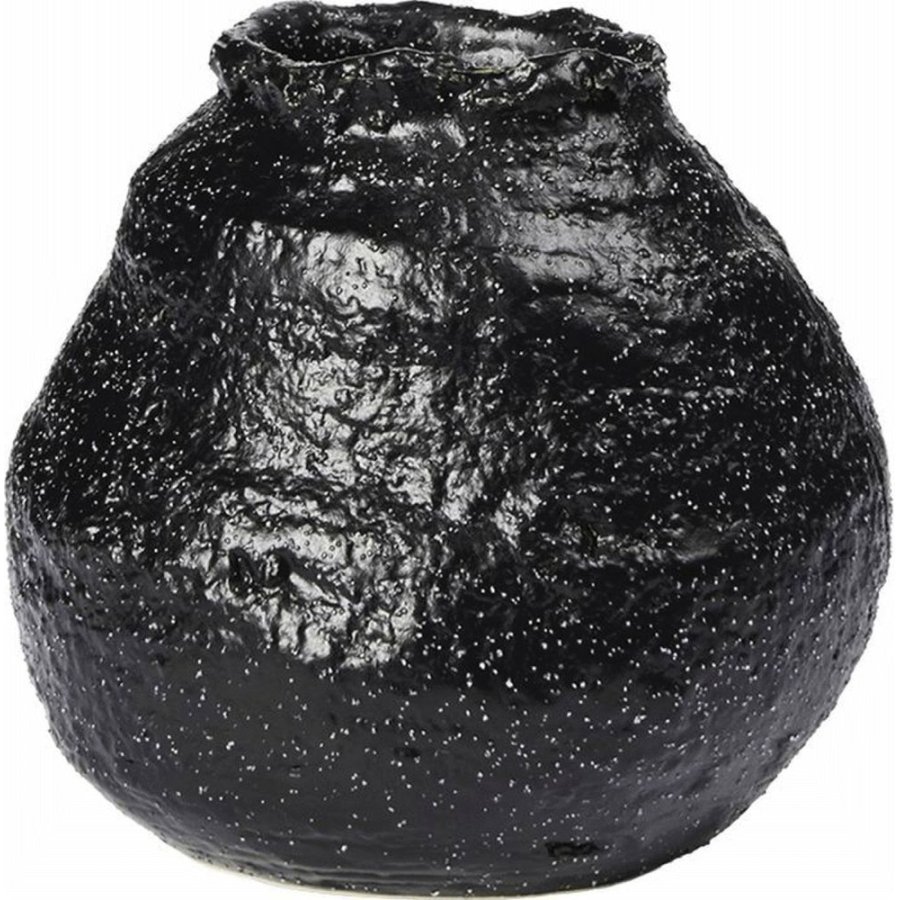 Broste Copenhagen Alma Vase H10cm, Schwarz