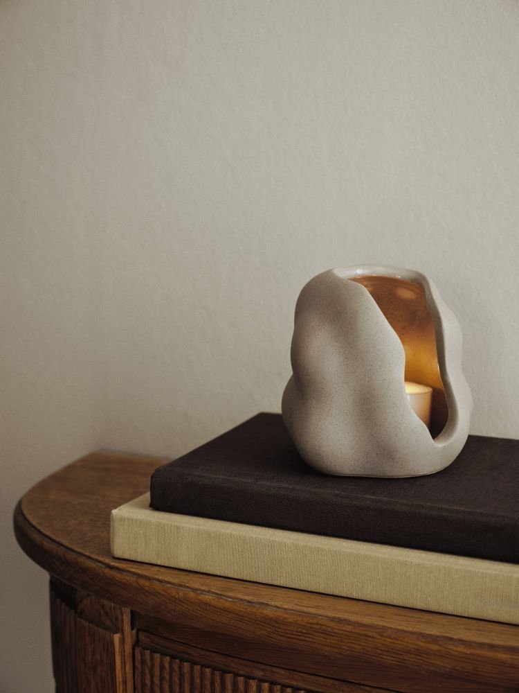 Broste Copenhagen Hekla Blockkerzenhalter H10cm, Grau