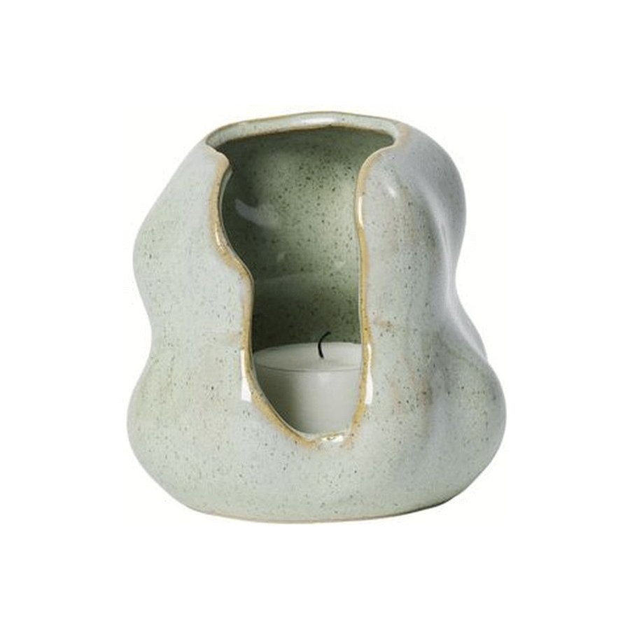 Broste Copenhagen Hekla Stumpenkerzenhalter H10 cm, Gr&uuml;n