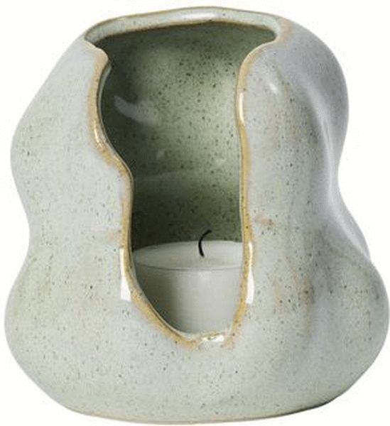 Broste Copenhagen Hekla Stumpenkerzenhalter H10 cm, Gr&uuml;n