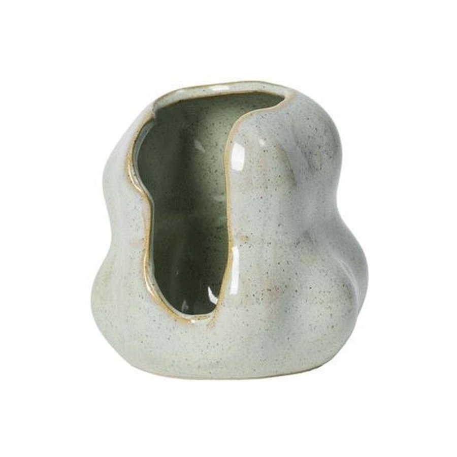 Broste Copenhagen Hekla Stumpenkerzenhalter H10 cm, Gr&uuml;n