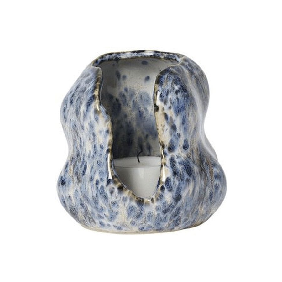 Broste Copenhagen Hekla Stumpenkerzenhalter H10 cm, Blau