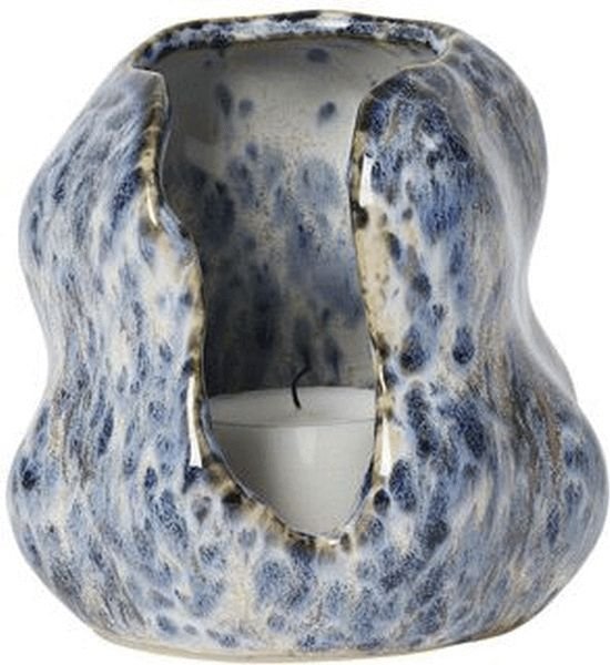 Broste Copenhagen Hekla Stumpenkerzenhalter H10 cm, Blau