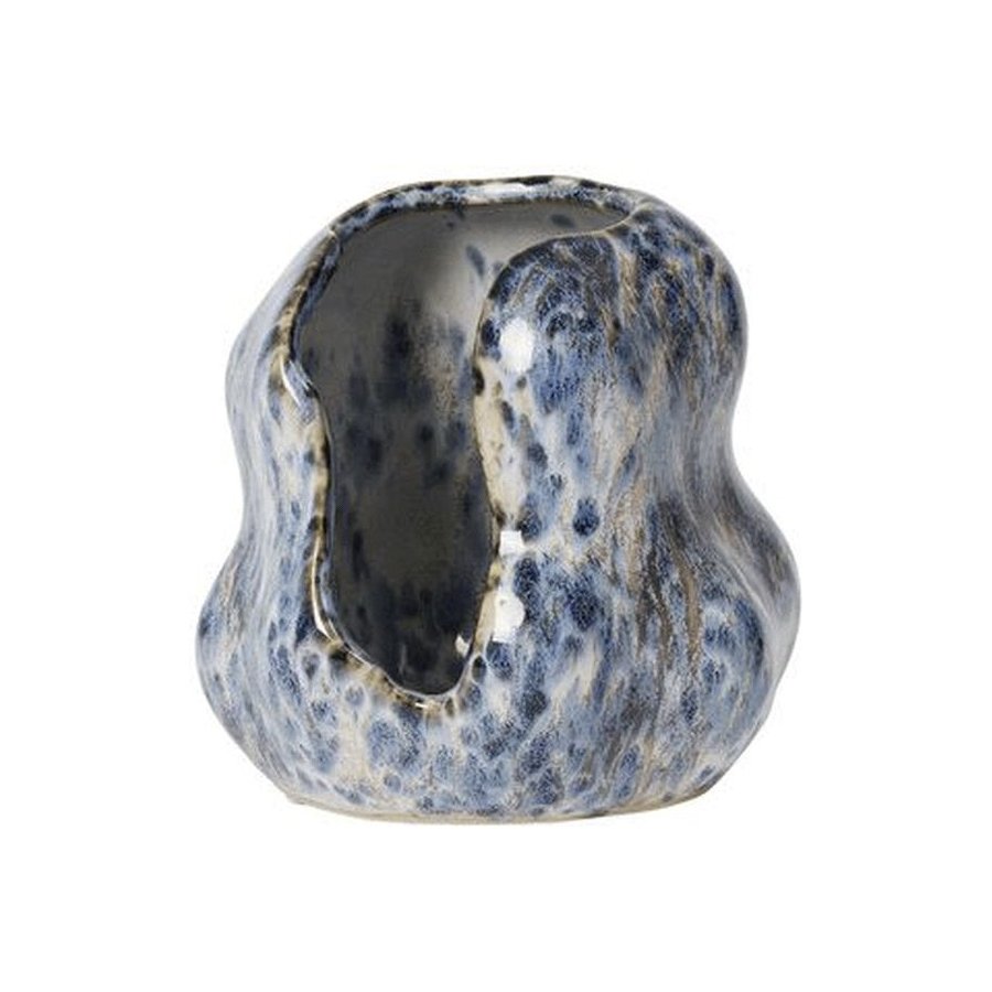 Broste Copenhagen Hekla Stumpenkerzenhalter H10 cm, Blau