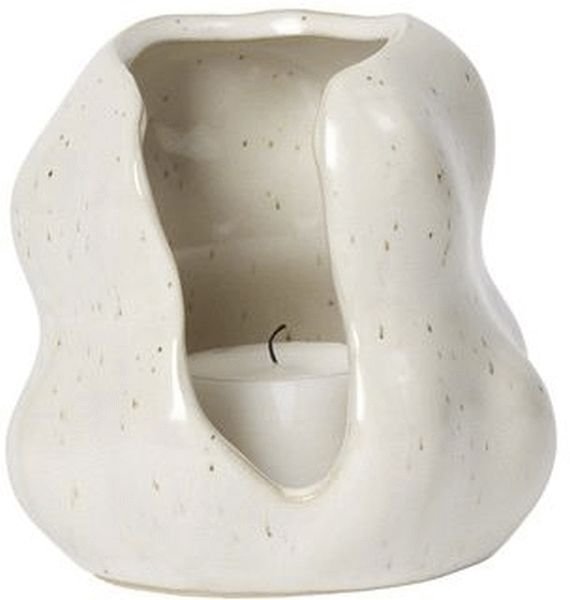 Broste Copenhagen Hekla Stumpenkerzenhalter H10 cm, Wei&szlig;