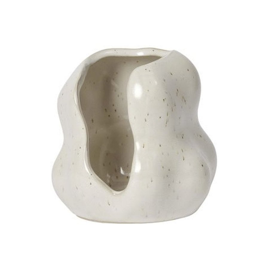 Broste Copenhagen Hekla Stumpenkerzenhalter H10 cm, Wei&szlig;