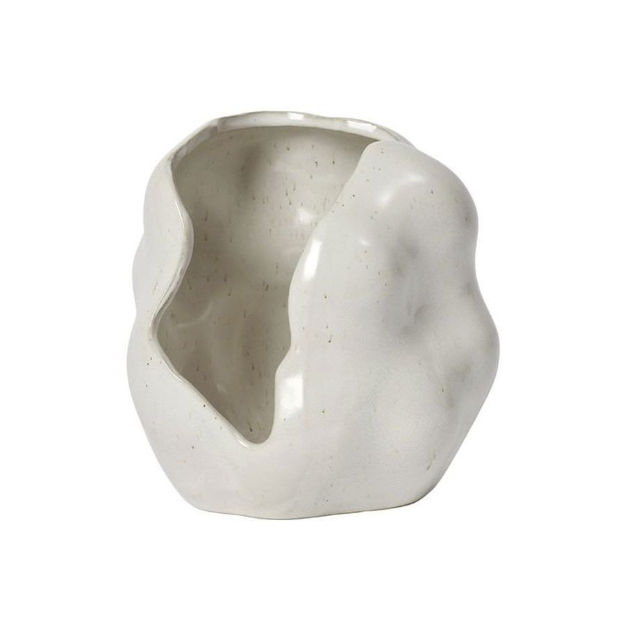 Broste Copenhagen Hekla Stumpenkerzenhalter H16 cm, Wei&szlig;