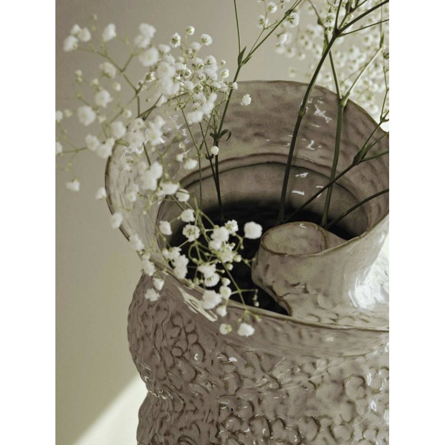 Broste Copenhagen Shelly Vase H38 cm, Hvid