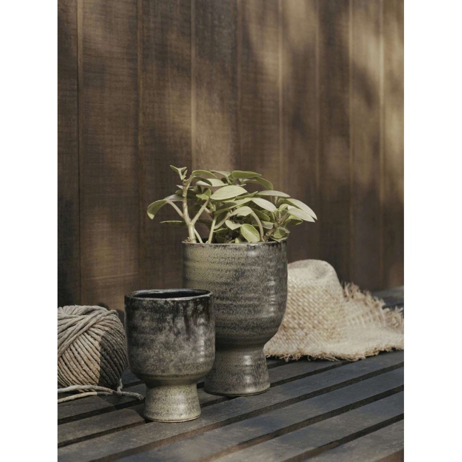 Broste Copenhagen Mika Vase H14,5 cm, Gr�n