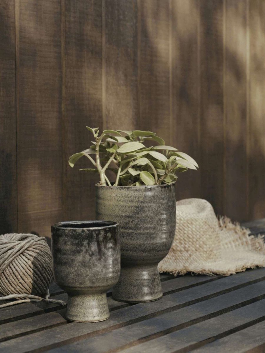 Broste Copenhagen Mika Vase H14,5 cm, Gr�n