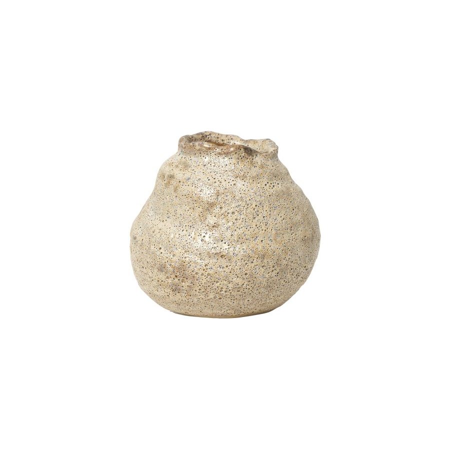 Broste Copenhagen Alma Vase H10 cm, Beige